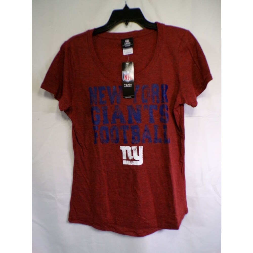 Team Apparel Women's New York Giants T-Shirt Red Large L Jersey